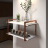 Nicho Branco com Bronze Rosê Duplo Prateleira Industrial Decoração - Sala Quarto Cozinha Escritório - 1