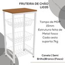 Ver imagem 4 de Fruteira de Chão 3 Cestos 75 Cm Li035 Canela Branco Kpb