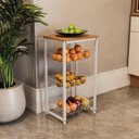 Ver imagem 5 de Fruteira de Chão 3 Cestos 75 Cm Li035 Canela Branco Kpb
