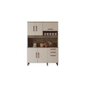 Ver imagem 1 de Cozinha Completa Armário e Balcão Granada 6 Portas 2 Gavetas Pé Regulável Canela Off White
