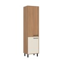 Ver imagem 2 de Armário Paneleiro 2 Portas 3 Prateleiras 220x55 cm Granada Amadeirado Off White Casamia