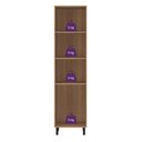 Ver imagem 7 de Armário Paneleiro 2 Portas 3 Prateleiras 220x55 cm Granada Amadeirado Off White Casamia