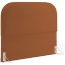 Ver imagem 3 de Cabeceira Cama Box Casal 160cm Lanna com Puff Recamier Doha W01 Bouclê Terracota - Lyam Decor