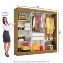 Ver imagem 7 de Closet Casal Reis 2 Gavetas 5 Prateleiras Carioca Móveis