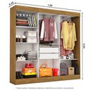 Ver imagem 6 de Closet Casal Reis 2 Gavetas 5 Prateleiras Carioca Móveis