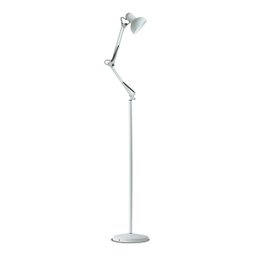 Luminária Chão Pedestal Articulada Tipo Coluna Branco Office Lamp - 1
