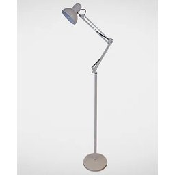 Luminária Chão Pedestal Articulada Tipo Coluna Branco Office Lamp - 3