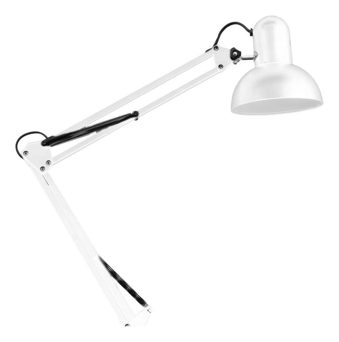 Luminária Chão Pedestal Articulada Tipo Coluna Branco Office Lamp - 2