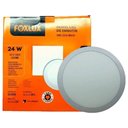 Ver imagem 2 de Kit 2 Painel Led 29,1x29,1 Redondo Branco Embutir 24w 3000k Foxlux