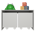 Ver imagem 1 de Mesa Organizadora de Brinquedos com 2 Baús 100% Mdf Plancasa Cinza Cristal Tx