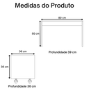 Ver imagem 6 de Mesa Organizadora de Brinquedos com 2 Baús 100% Mdf Plancasa Cinza Cristal Tx