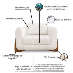 Poltrona Jobim Linho Boucle - Lucadi Home - 8