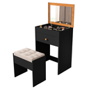 Ver imagem 2 de Penteadeira Camarin Moderna com Banco Linhas Retas Espelho