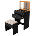 Ver imagem 6 de Penteadeira Camarin Moderna com Banco Linhas Retas Espelho