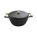 Ver imagem 1 de Panela Caçarola de Ferro Grande 5 Litros Alça Madeira 28cm