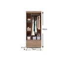 Ver imagem 2 de Guarda Roupa Solteiro 3 Portas e 1 Gaveta Prince Amêndola/Off White - Demóbile