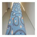 Ver imagem 4 de Tapete Passadeira Emborrachada Pvc Antiderrapante 0,65x3,00m Estrada Azul