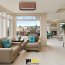 Ver imagem 4 de Lustre Plafon Madeira Arredondado 25x25cm 1 Luz - Imbuia