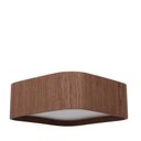 Ver imagem 3 de Lustre Plafon Madeira Arredondado 25x25cm 1 Luz - Imbuia
