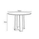 Ver imagem 2 de Conjunto Sala de Jantar Mesa Isabela 1,00x1,00m com 4 Cadeiras Amanda Ype/off White/veludo Azul