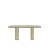 Mesa de Jantar Lintz com Vidro 184 cm – Off White Fosco c/ Dourado - 1