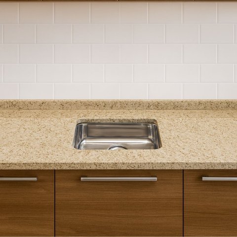 Pia de Cozinha Granito Ornamental 150cm Cuba Inox Sobreposta:ornamental