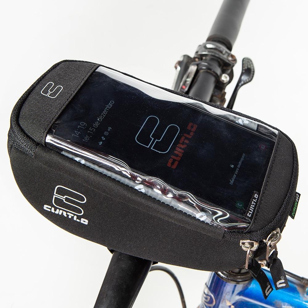 Bolsa de Guidão para Bicicleta Curtlo Bag Bike Impermeável Touch Phone Plus 0,5l Preto - 6