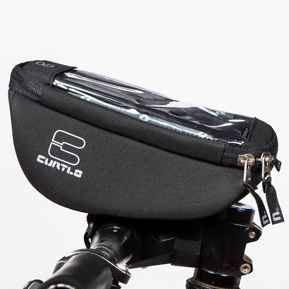 Bolsa de Guidão para Bicicleta Curtlo Bag Bike Impermeável Touch Phone Plus 0,5l Preto - 7