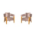 Ver imagem 1 de KIT 2 POLTRONA DECORATIVA VALENTINA LUXO DORA BELA - 0121 new