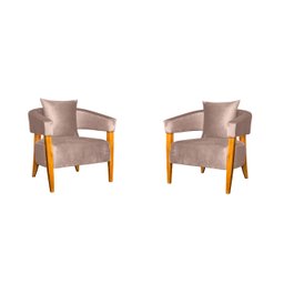 KIT 2 POLTRONA DECORATIVA VALENTINA LUXO DORA BELA - 0121 new - 1