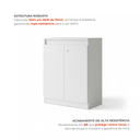 Ver imagem 4 de Armário para Escritório com Chave e 2 Portas Studio Branco