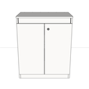 Ver mais imagens de Armário para Escritório com Chave e 2 Portas Studio Branco