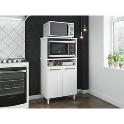 Balcão de Cozinha para Forno e Microondas - Branco - 2