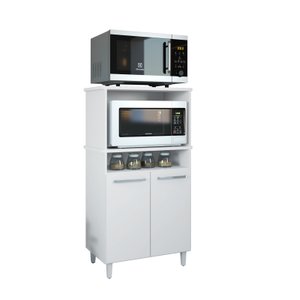 Balcão de Cozinha para Forno e Microondas - Branco