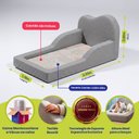 Ver imagem 2 de Cama Montessoriana Solteiro Cloud 118x220cm Xpand Tech Bouclê Cinza Claro Cama Inbox