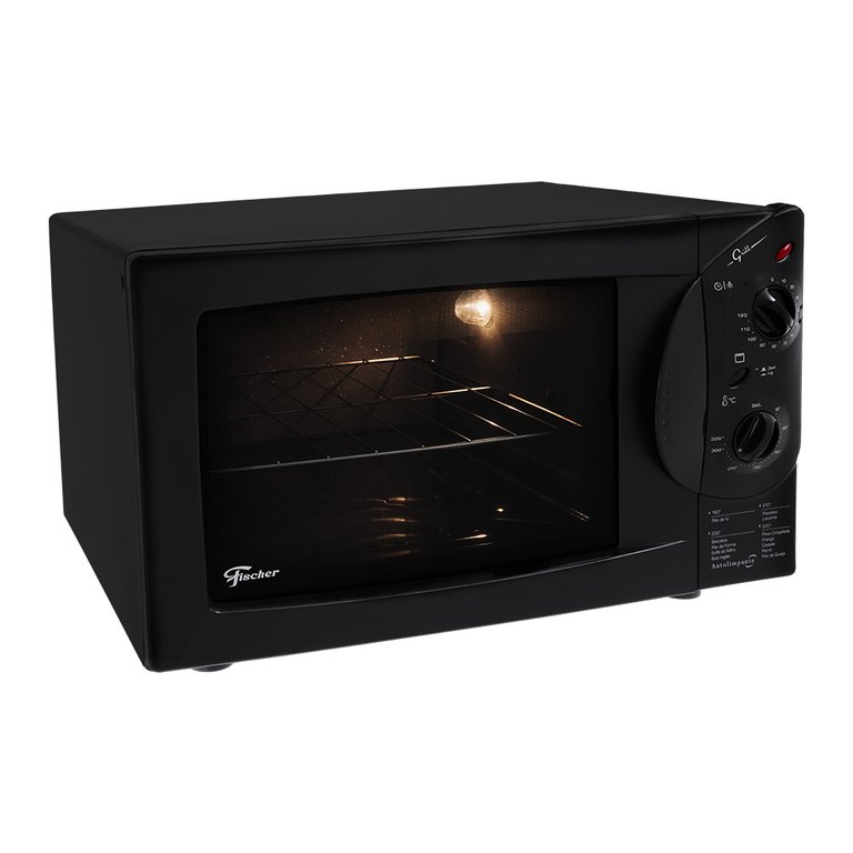 Forno Elétrico de Bancada Fischer Grill 44l Preto 127v Forno Elétrico de Bancada Fischer Grill 44l Preto 127v