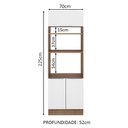 Ver imagem 3 de Torre Quente Madesa Stella 70 cm 3 Portas Rustic/Branco