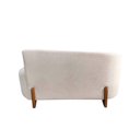 Ver imagem 6 de Namoradeira Sofá Feijão Lounge 120cm Orgânica Bouclé Bege