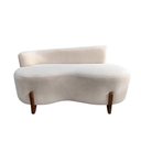 Ver imagem 3 de Namoradeira Sofá Feijão Lounge 120cm Orgânica Bouclé Bege