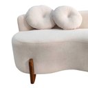 Ver imagem 7 de Namoradeira Sofá Feijão Lounge 120cm Orgânica Bouclé Bege