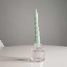 Vela Castiçal Colorida Caracol - Verniz Verde Água - 3