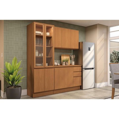Cozinha Modulada Kappesberg Ciela Ciela 4 Peças (1aéreo+1balcão+1cristaleira+1complemento) C4p166
