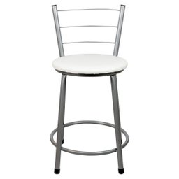 Banqueta Baixa para Cozinha Epoxi Cinza:branco - 2