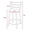 Banqueta Baixa para Cozinha Epoxi Cinza:branco - 5