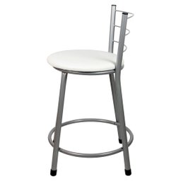 Banqueta Baixa para Cozinha Epoxi Cinza:branco - 3