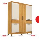 Ver imagem 3 de Guarda-roupa Casal 6 Portas 159,6cm X 201cm Mauá