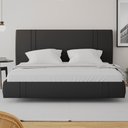 Ver imagem 6 de Cama King Flutuante com Cabeceira 195cm Lyra Sintético Preto S05 - Mpozenato