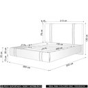 Ver imagem 4 de Cama King Flutuante com Cabeceira 195cm Lyra Sintético Preto S05 - Mpozenato