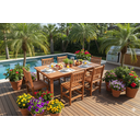 Ver imagem 5 de Conjunto em Madeira Maciça Mesa Retangular e 6 Cadeiras Western