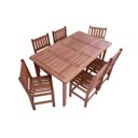 Ver imagem 1 de Conjunto em Madeira Maciça Mesa Retangular e 6 Cadeiras Western